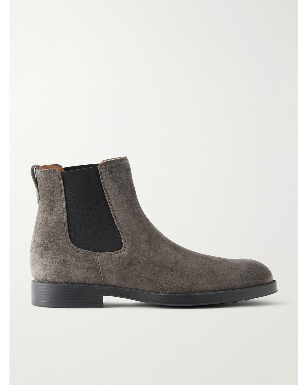 Tod's Brown Suede Chelsea Boots for men