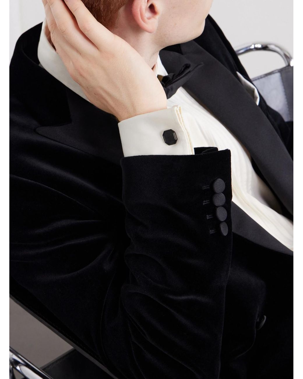 Montblanc Metallic Starwalker Stainless Steel Cufflinks for men