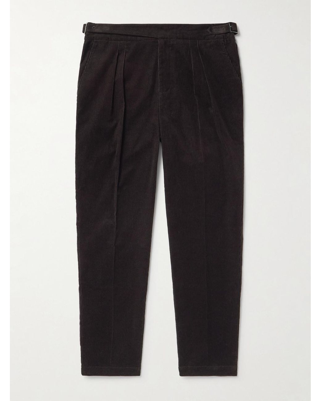 Mr P. Black Steve Tapered Cotton-Corduroy Trousers for men