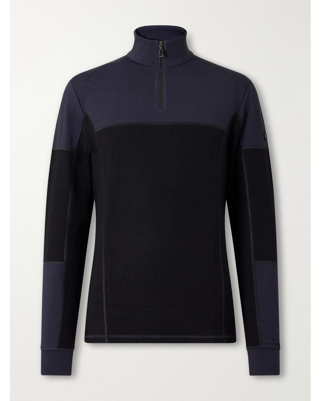 Bogner Blue Marino Panelled Stretch-Jersey Half-Zip Ski Mid-Layer for men