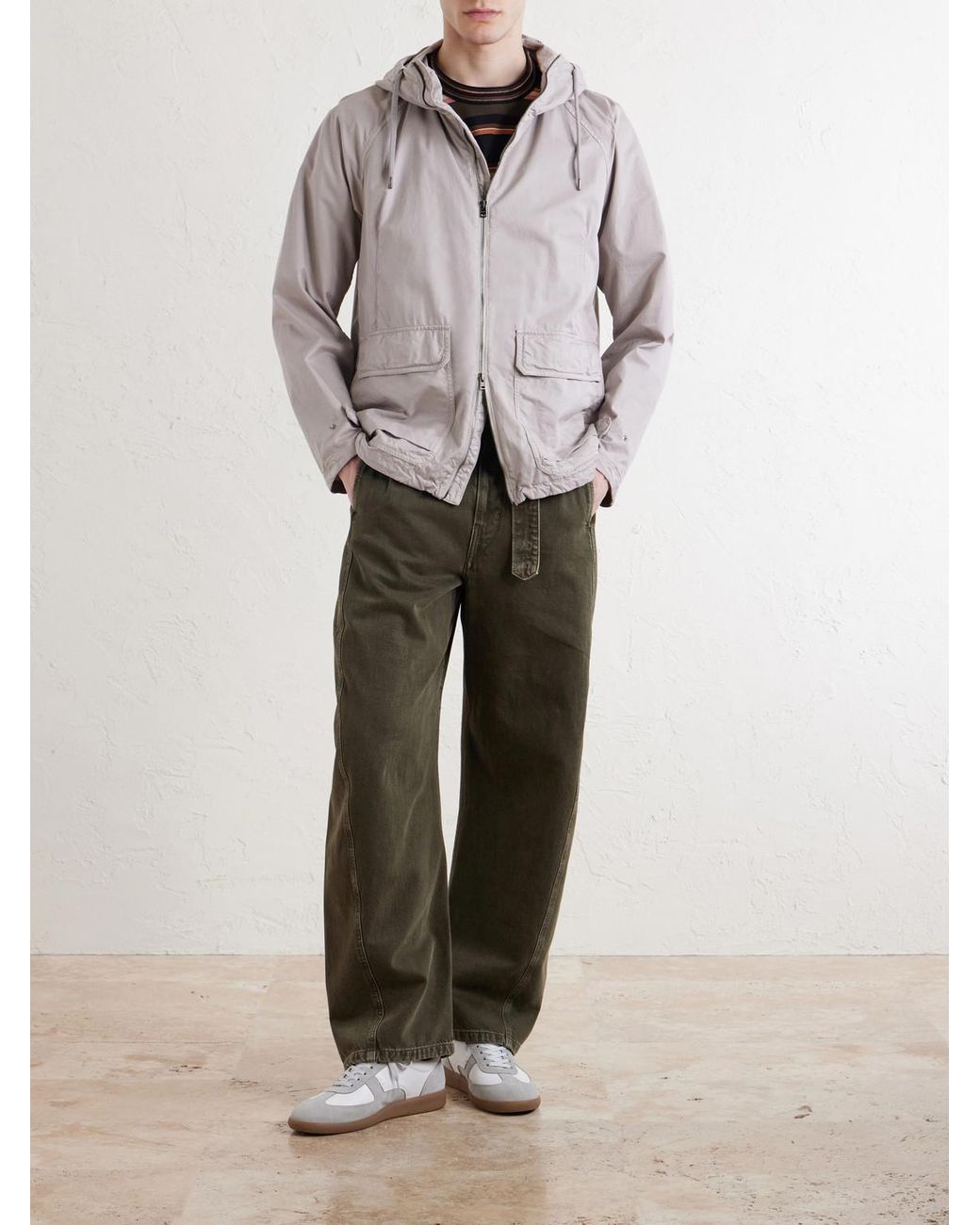 Herno Natural Cotton-shell Hooded Jacket for men
