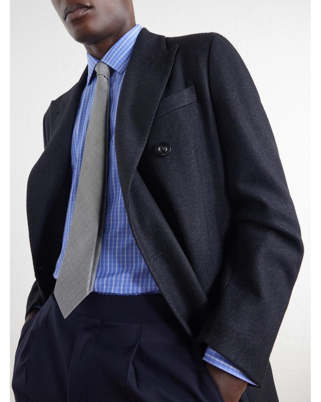 Brioni White 7Cm Wool Tie for men