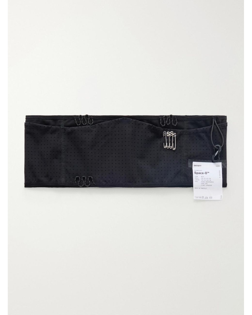 Satisfy Blue Embellished Logo-Appliquéd Space‑O Belt for men