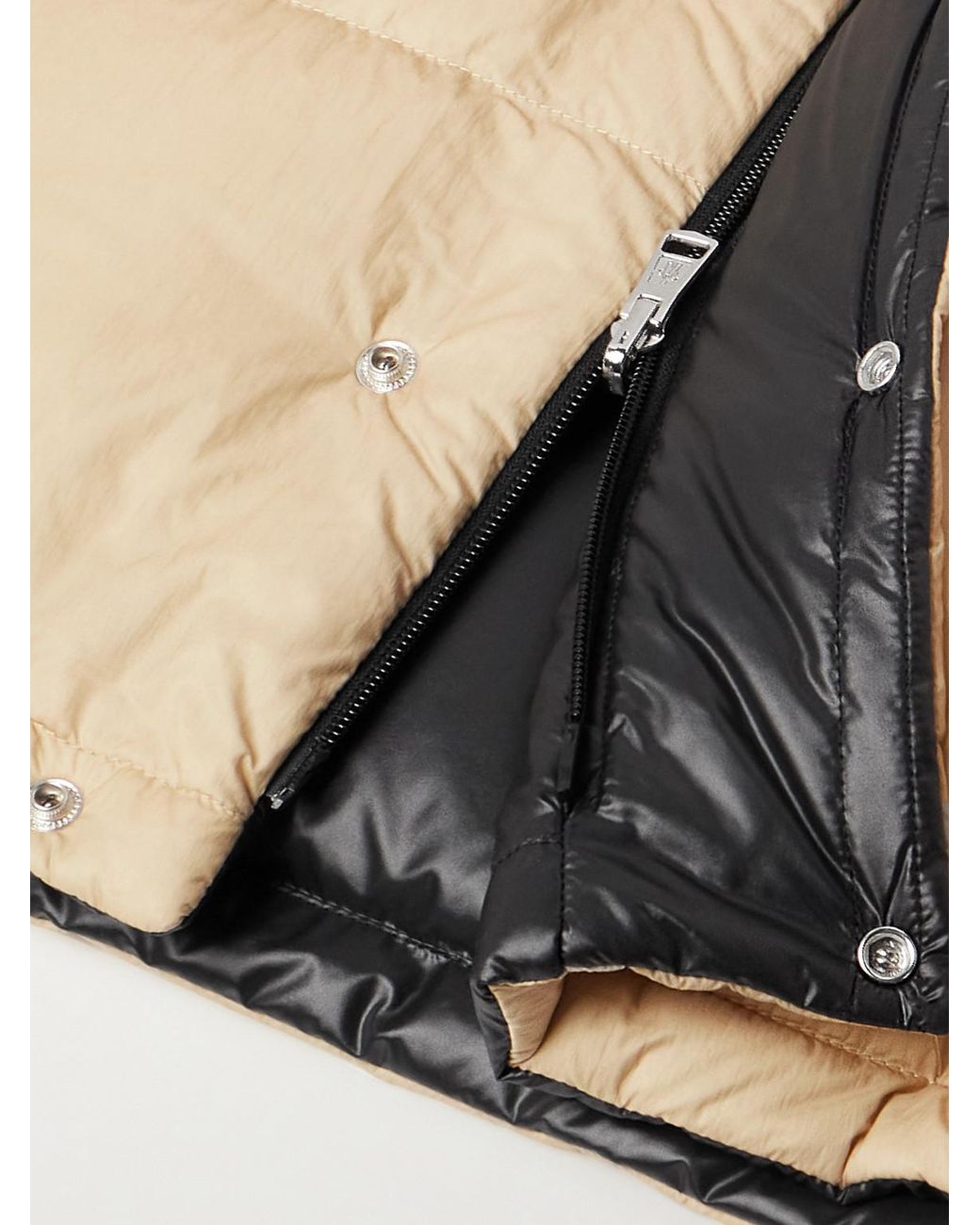 Moncler Natural Reversible Convertible Canvas-Trimmed Quilted Shell Down Jacket for men