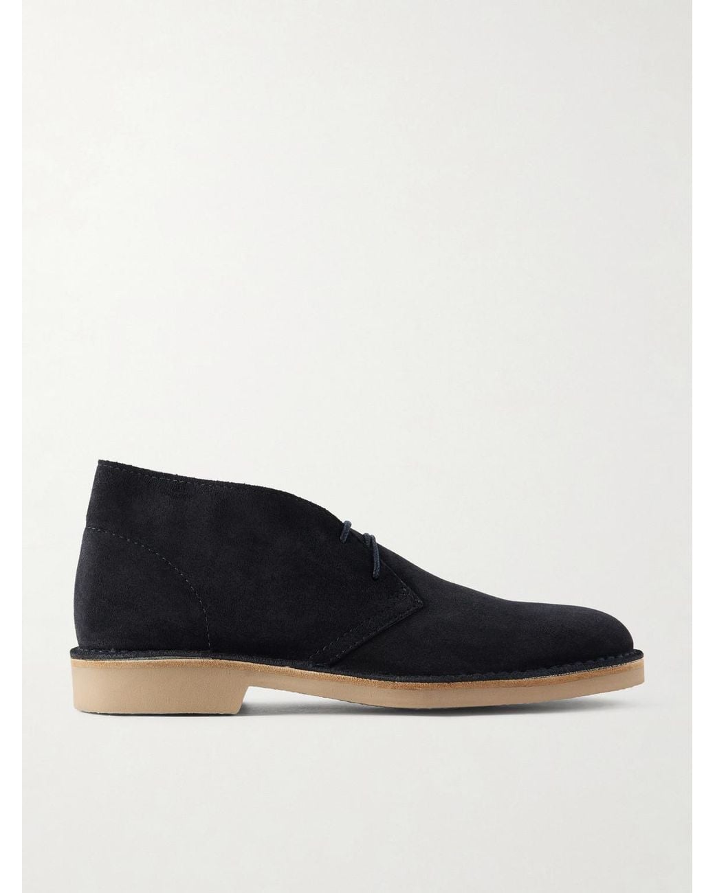 Mr P. Blue Suede Desert Boots for men
