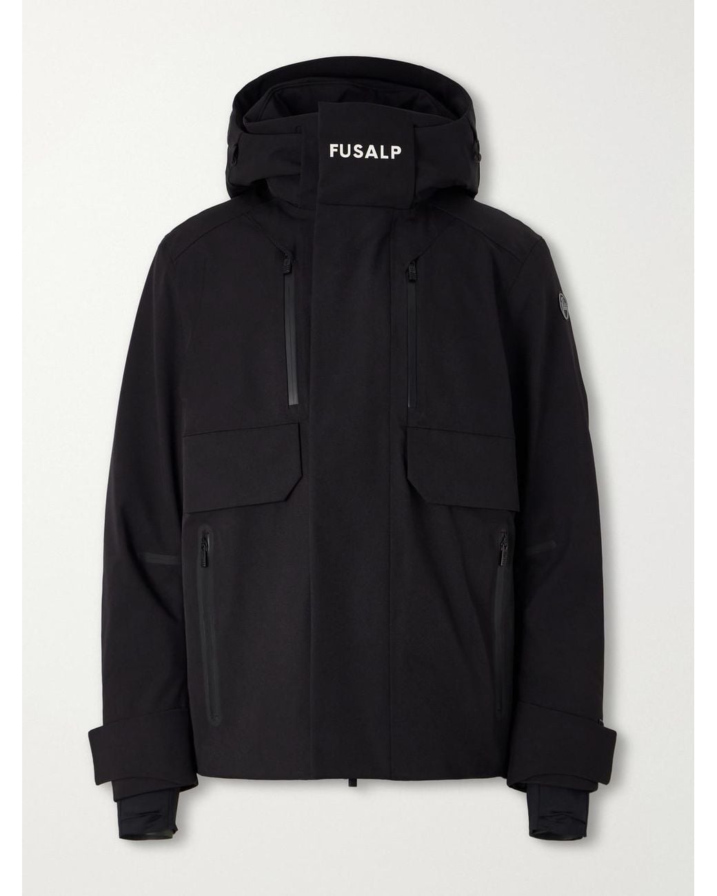Fusalp Black John Padded Hooded Ski Jacket for men