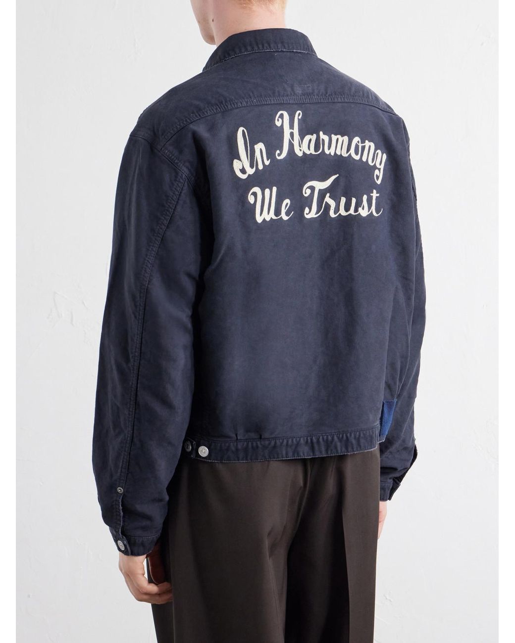 Visvim Blue 101Xx Embroidered Garment-Dyed Corduroy Jacket for men