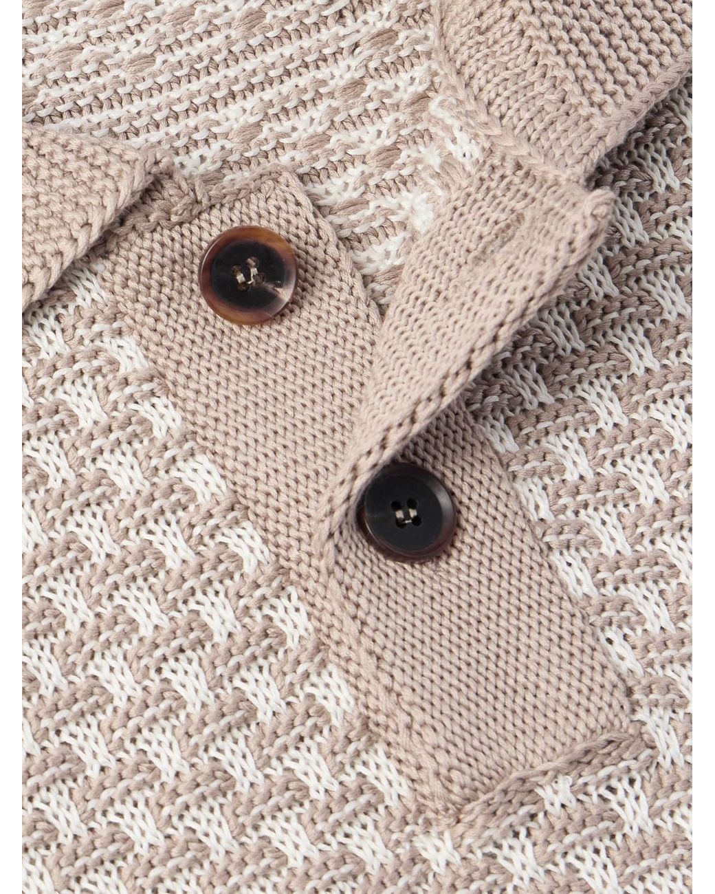 Zegna Natural Silk, Cotton And Linen-Blend Polo Shirt for men