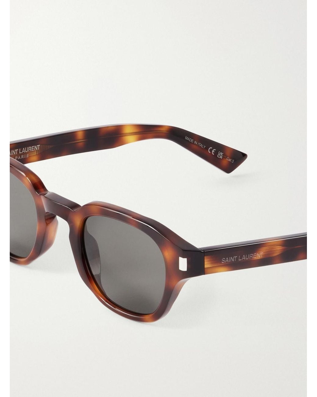Saint Laurent Brown Sl 946 Round-Frame Recycled Acetate Sunglasses for men