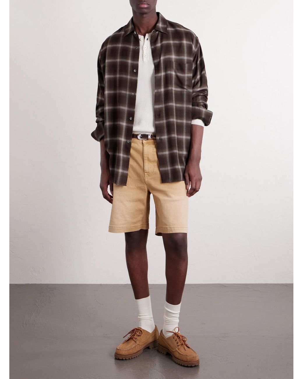 Corridor NYC Natural Painter Wide-leg Denim Shorts for men