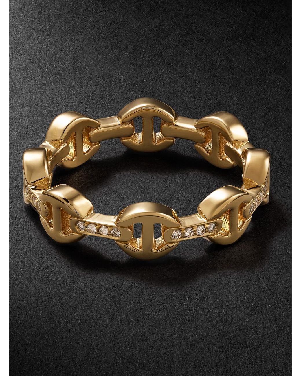 Hoorsenbuhs Black Dame Tri-Link 18-Karat Diamond Ring for men