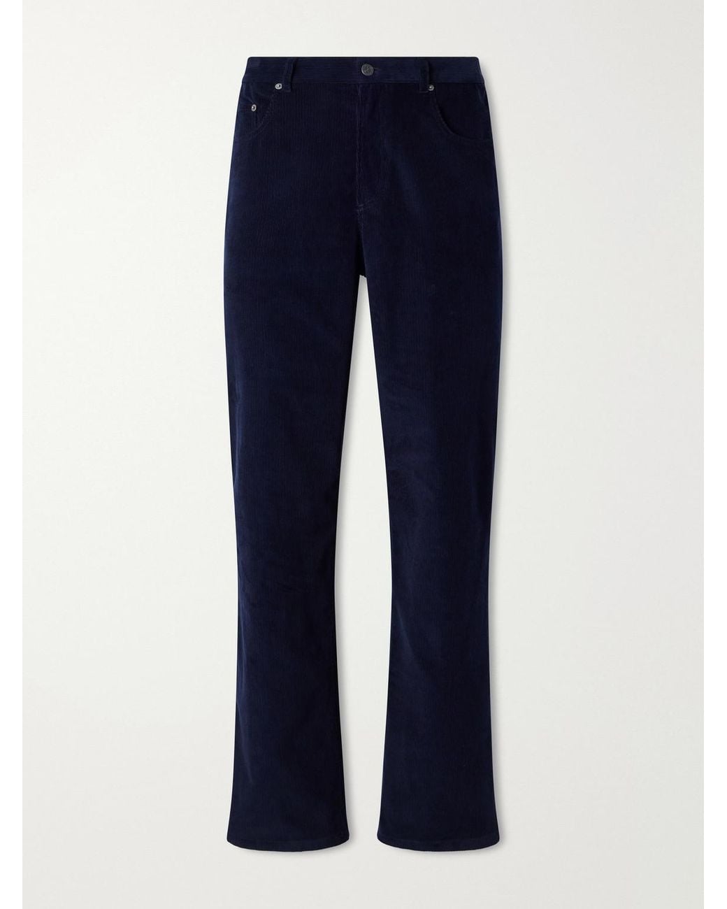 A.P.C. Blue Fairfax Straight-Leg Corduroy Jeans for men
