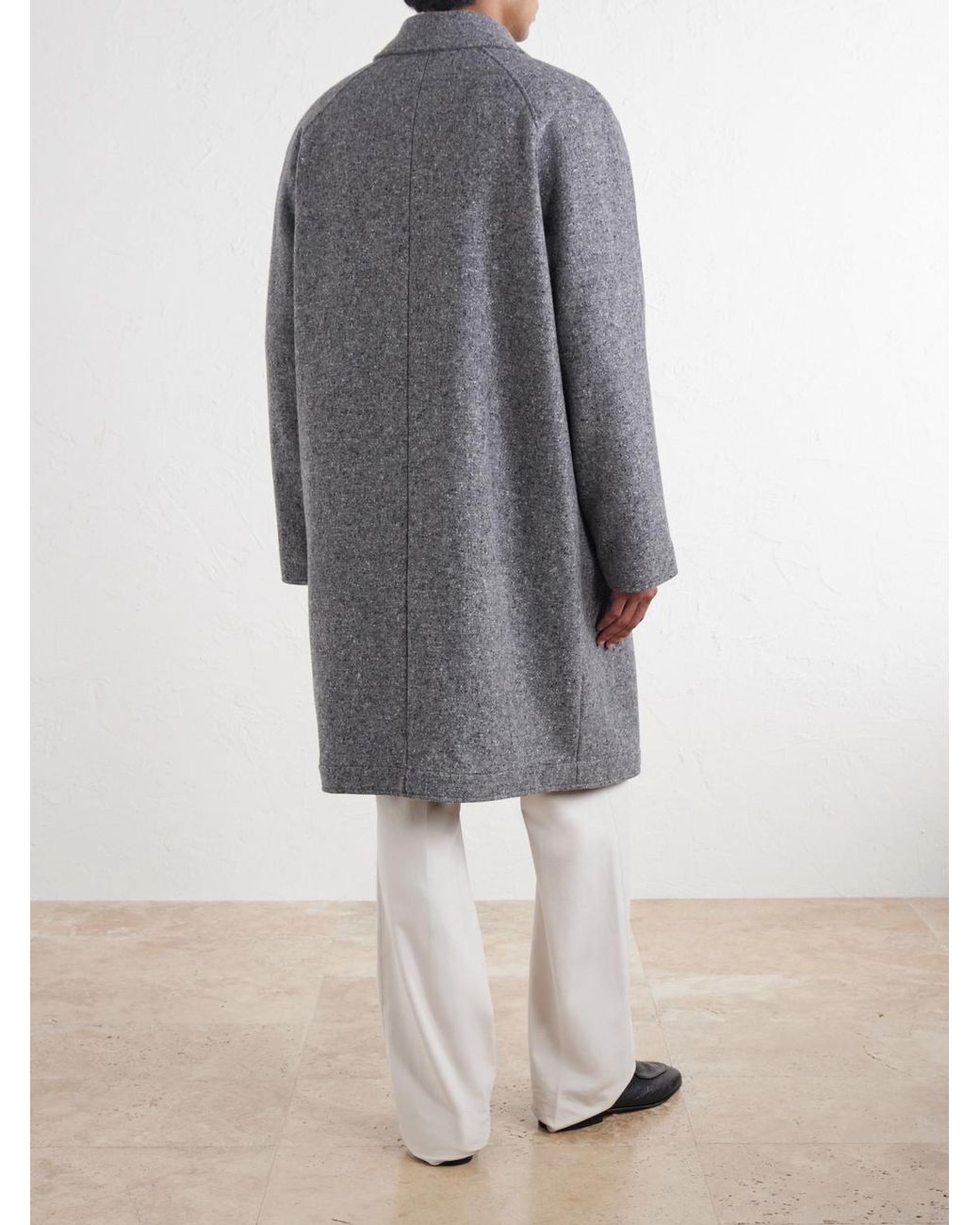 Eleventy Gray Wool-blend Coat for men