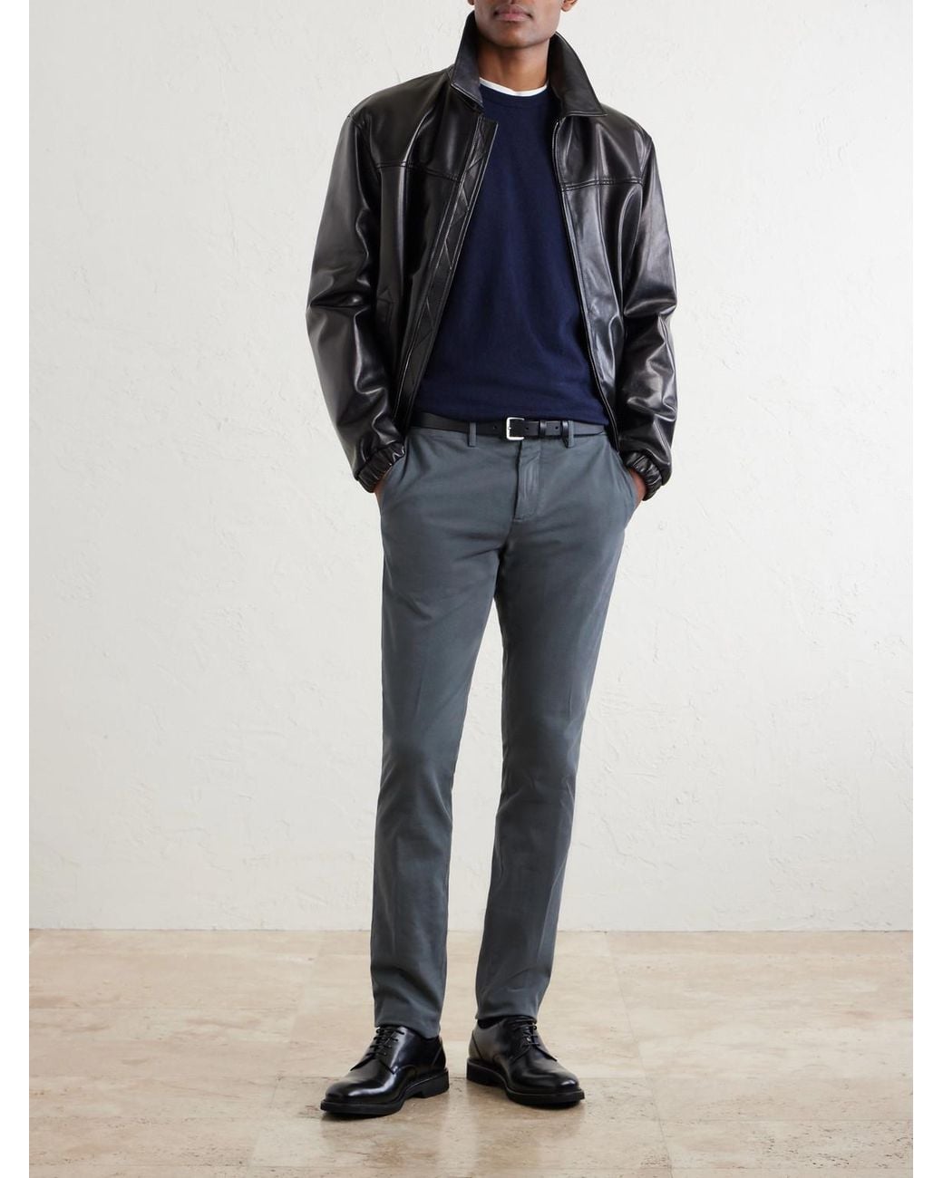 Canali Blue Cashmere Sweater for men