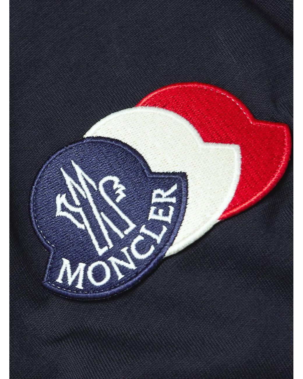 Moncler Blue Logo-appliquéd Cotton-jersey T-shirt for men