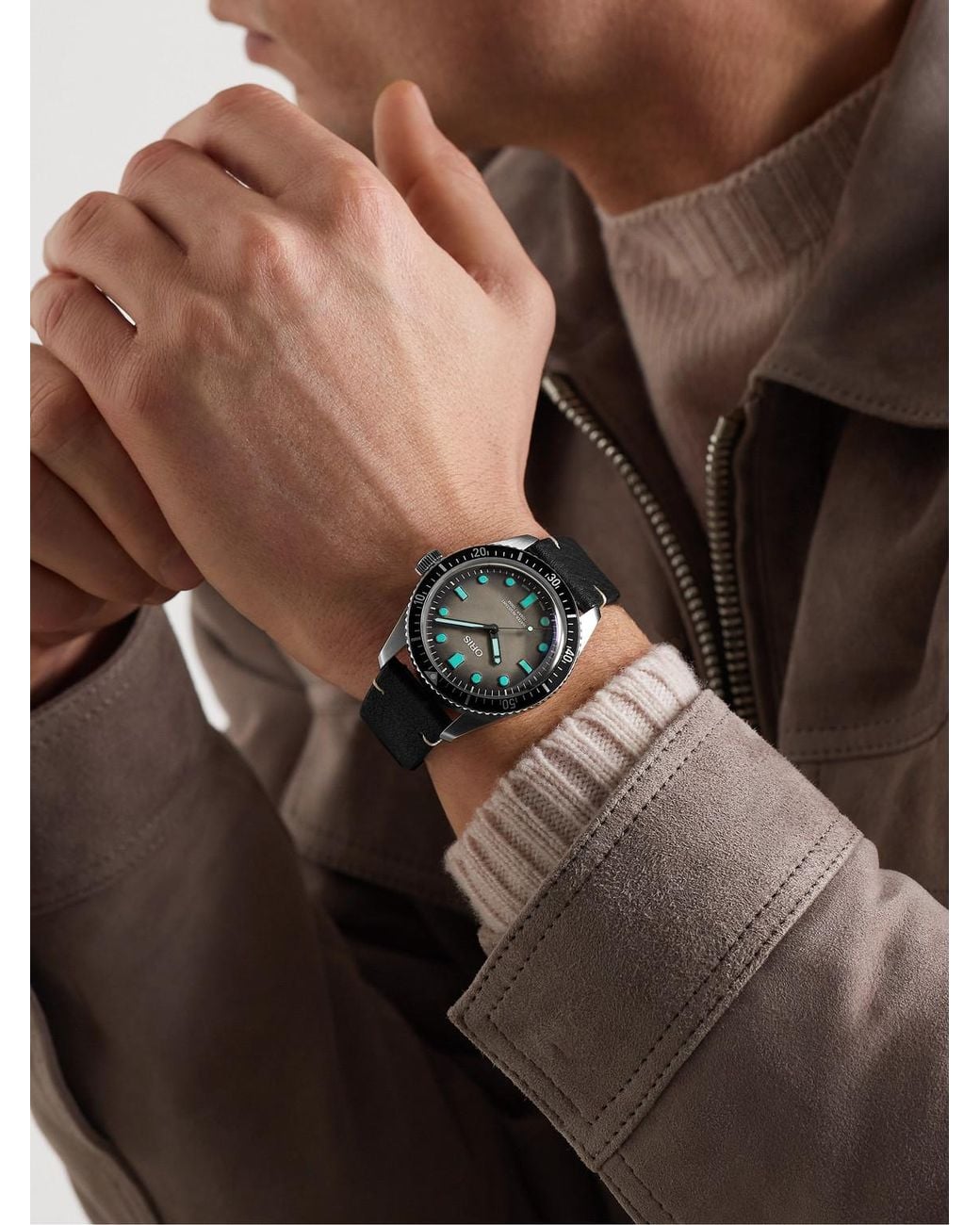 Oris Black Divers Sixty-Five Automatic Stainless Steel Watch, Ref. 01 733 7707 4053-07 5 20 89 for men