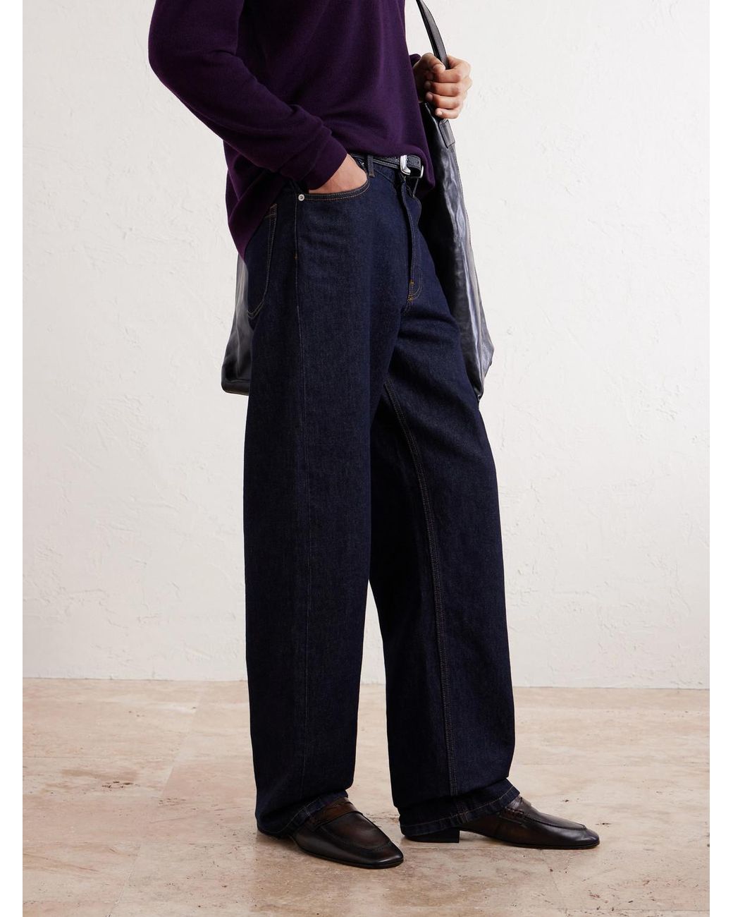 Dries Van Noten Leather Loafers in Black für Herren