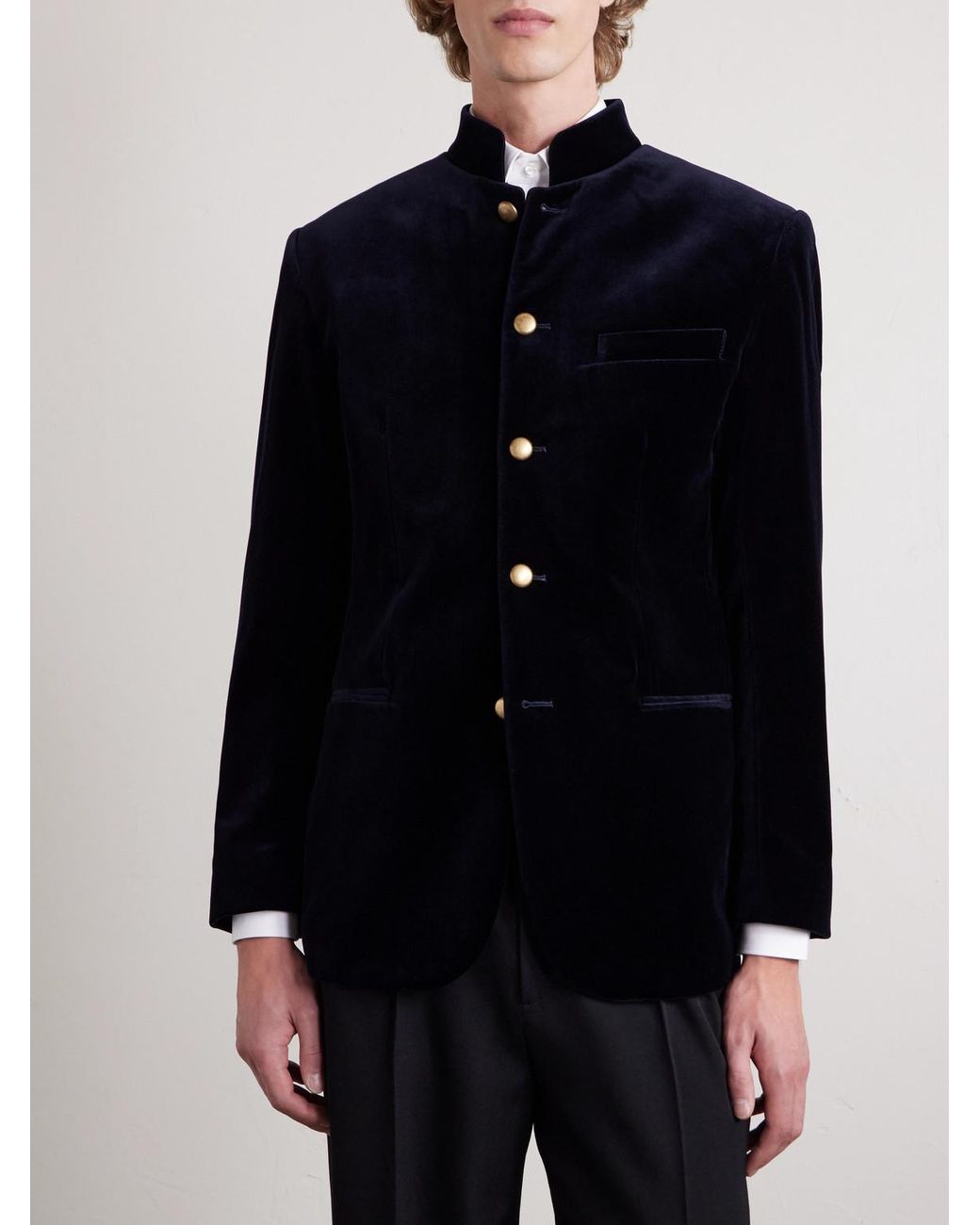 Favourbrook Blue Cotton-velvet Jacket for men