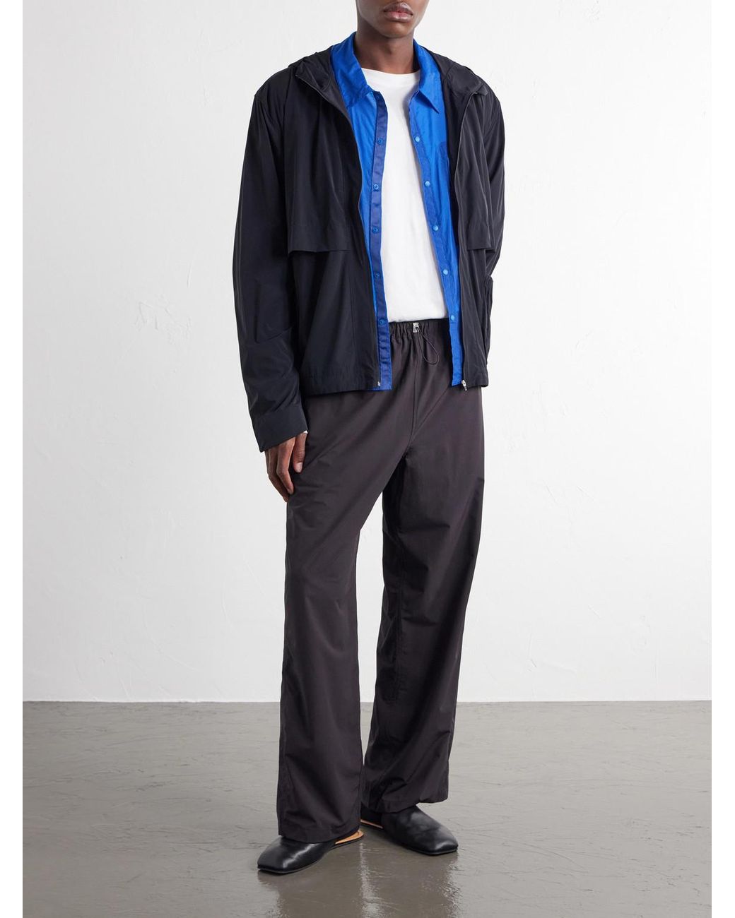 Literary Sport Black Ashbery Shell Running Jacket for men