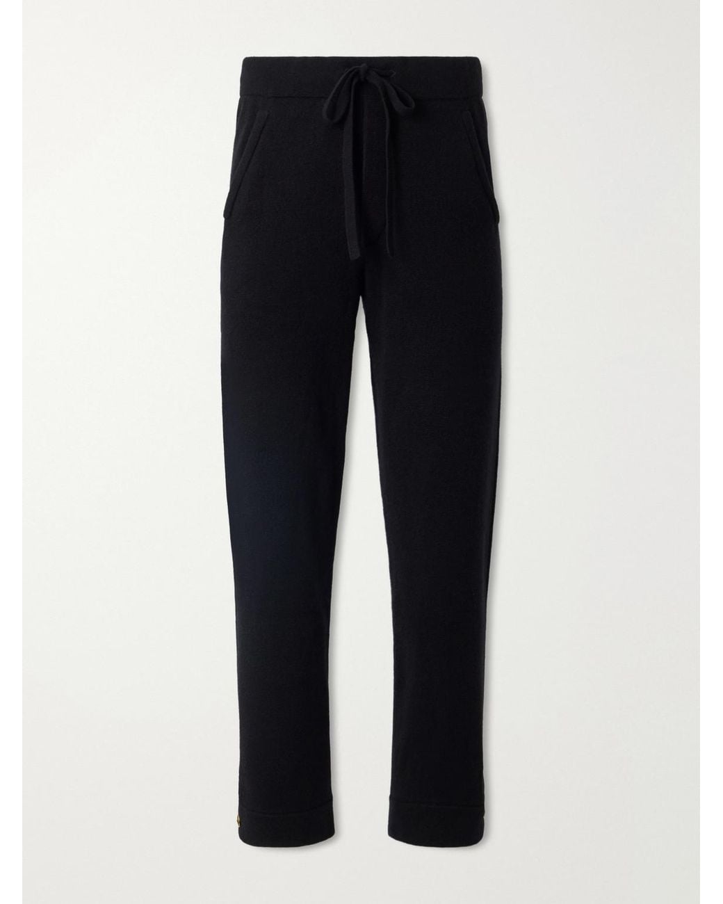 God's True Cashmere Blue Straight-Leg Cashmere Drawstring Trousers for men