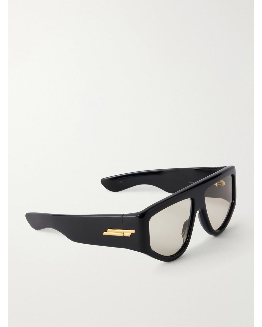 Bottega Veneta Black Ribbon Mask D-frame Recycled-acetate Sunglasses for men