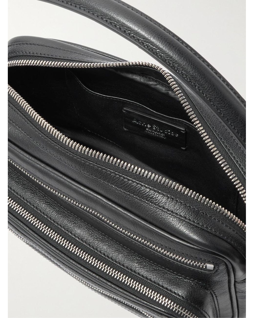 Acne Black Camero Small Textured-Leather Messenger Bag for men