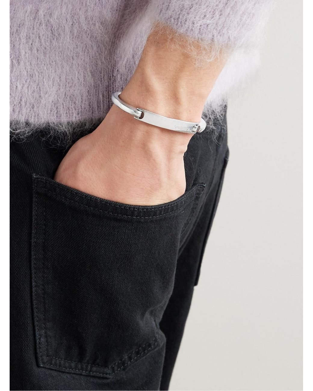 Saint Laurent Natural Tone Bracelet for men