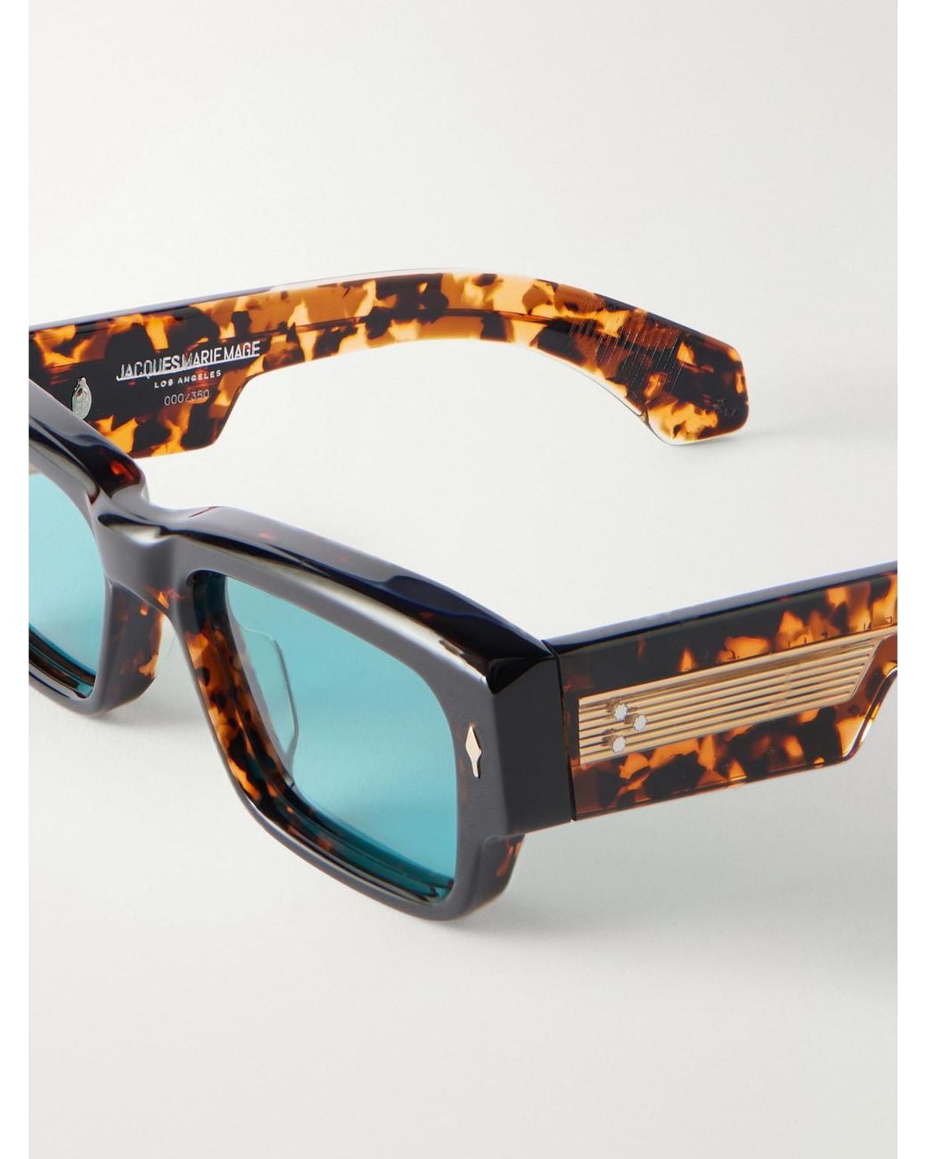 Jacques Marie Mage Blue Engel D-Frame Acetate Sunglasses for men