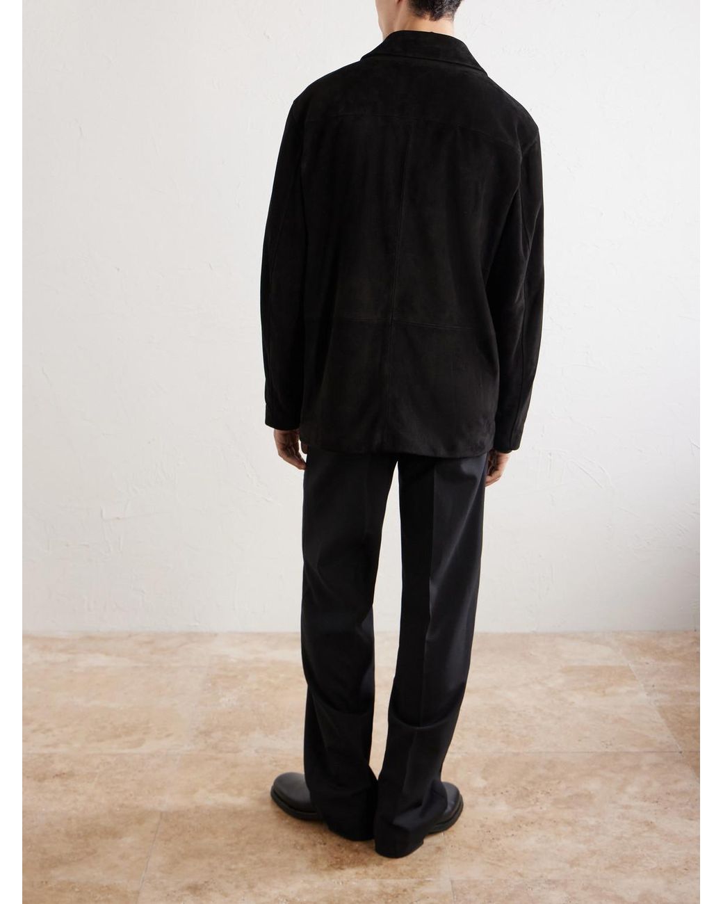 FRAME Black Suede Blazer for men