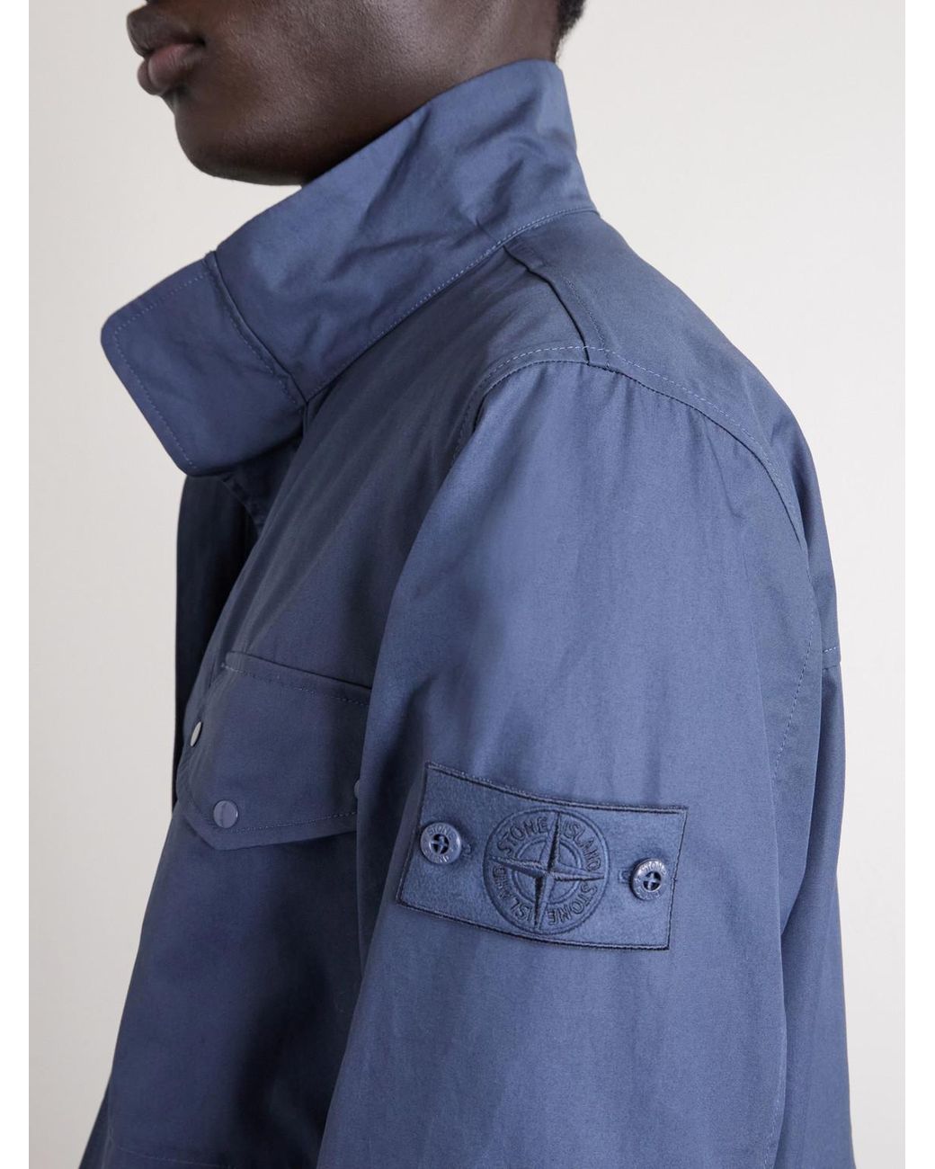 Stone Island Blue Ghost Cotton-Canvas Field Jacket for men