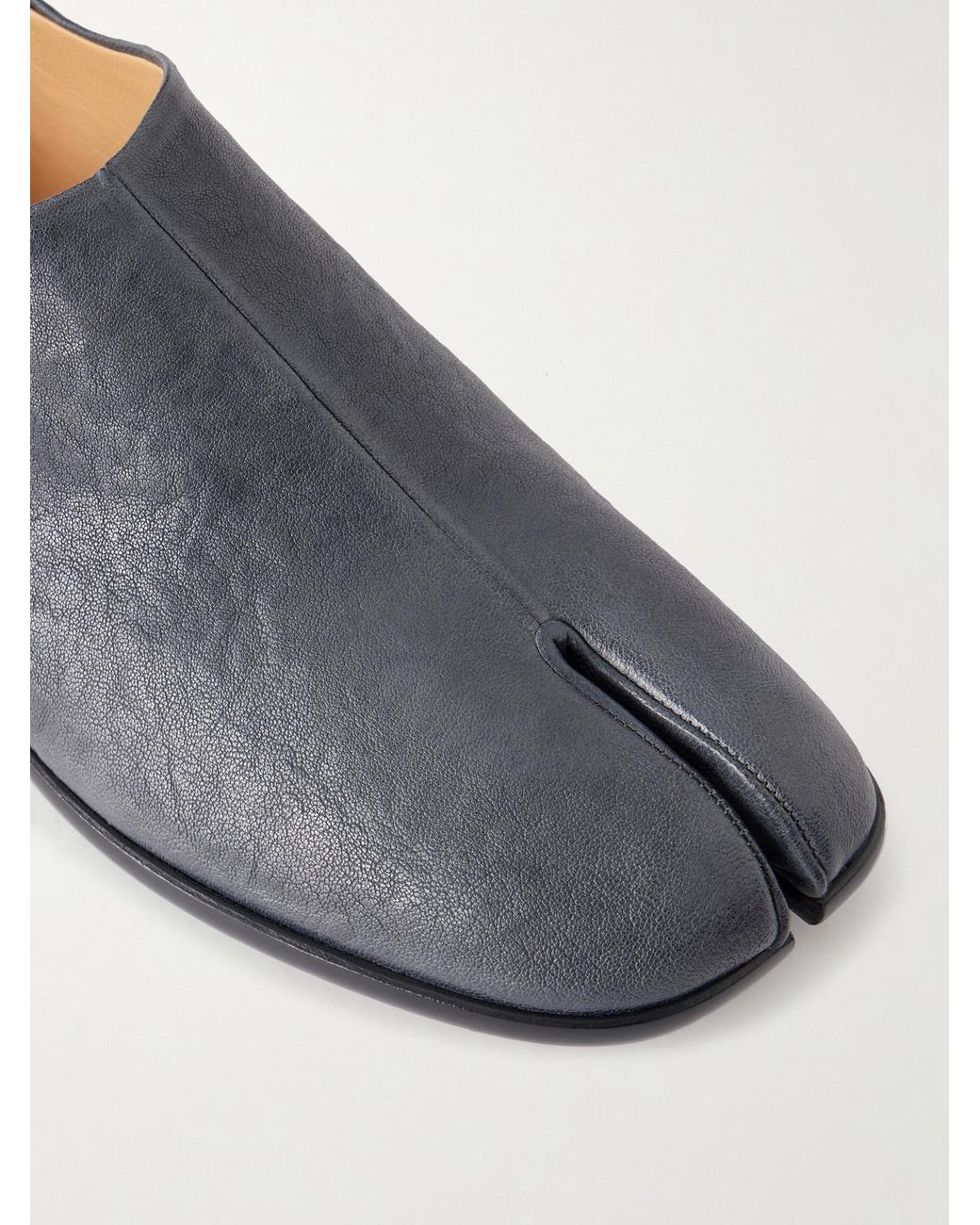 Maison Margiela Blue Tabi Babouche Split-Toe Leather Slip-Ons for men