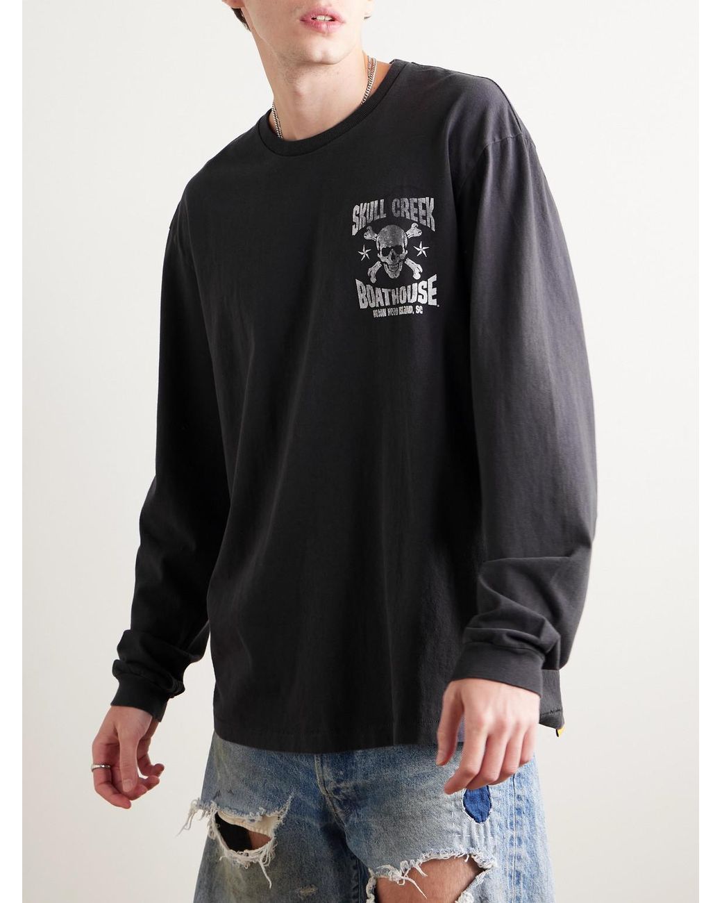 GALLERY DEPT. Skull Creek Logo-Print Cotton-Jersey T-Shirt
