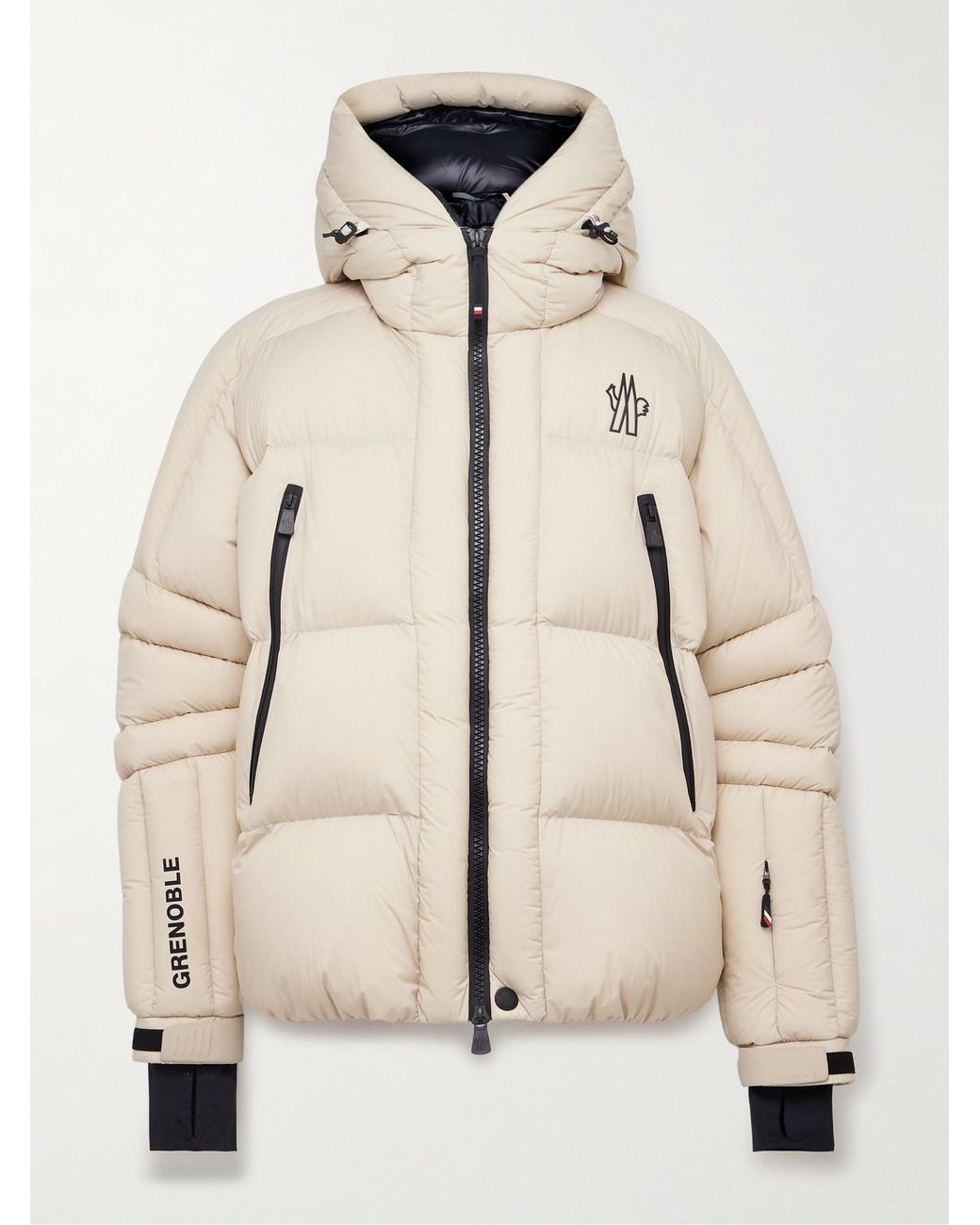Moncler Natural Cherferie Logo-appliquéd Quilted Shell Hooded Down Jacket for men