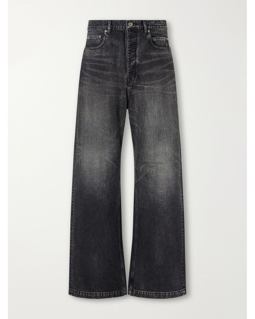 Rick Owens Gray Strobe Wide-Leg Jeans for men