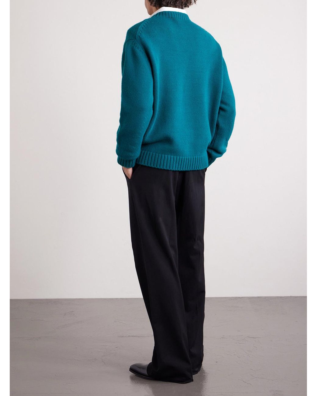 Tom Ford Blue Wool And Cashmere-Blend Sweater for men