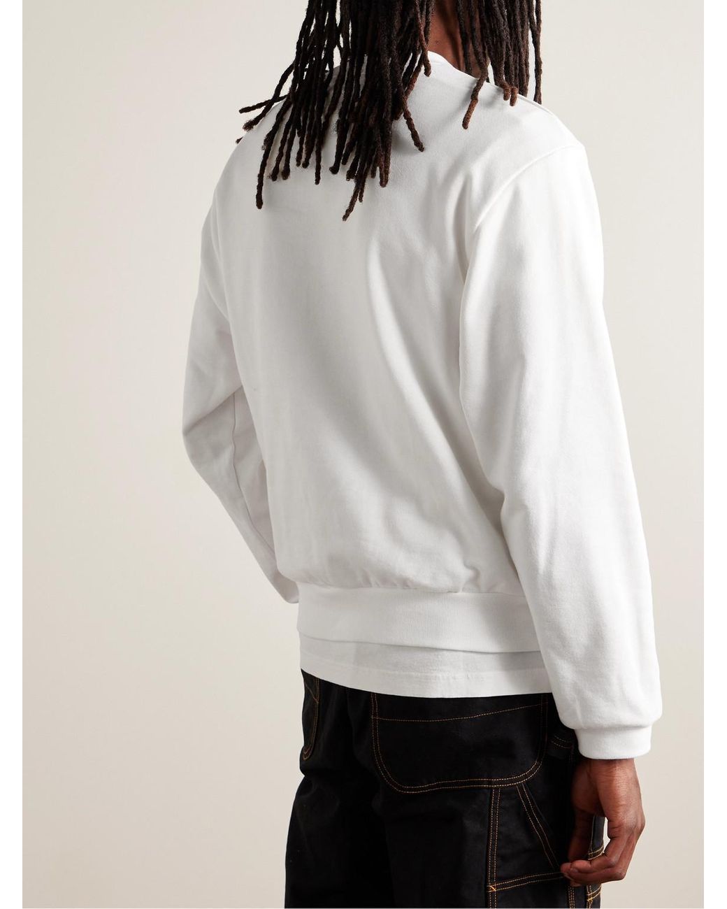 Kapital White Printed Cotton-Jersey Sweatshirt for men