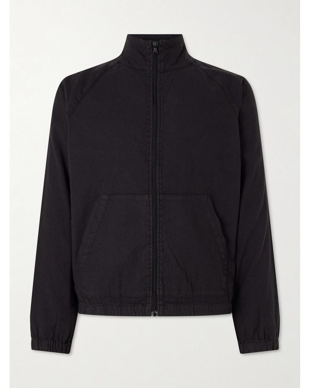 James Perse Black Linen-Blend Blouson Jacket for men