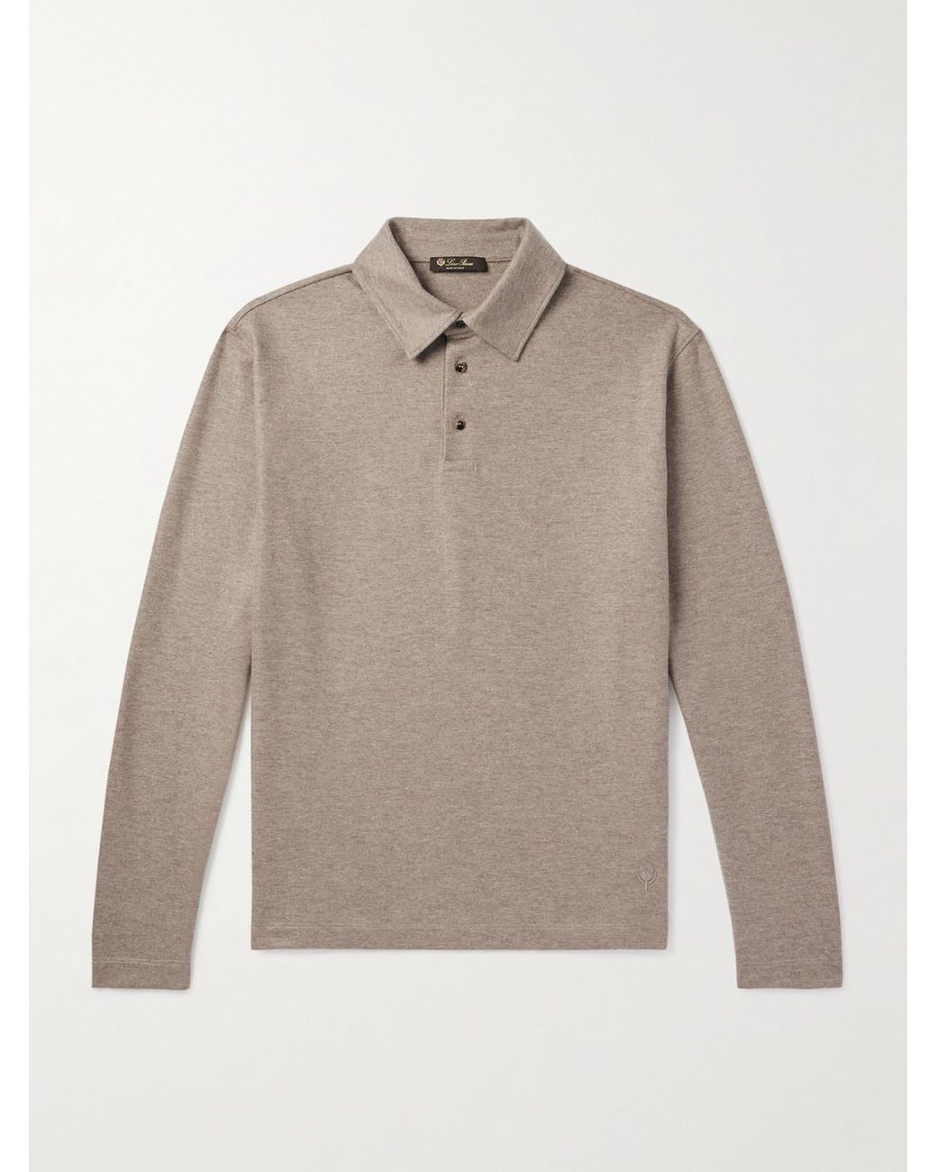 Loro Piana Natural Cashmere Polo Shirt for men