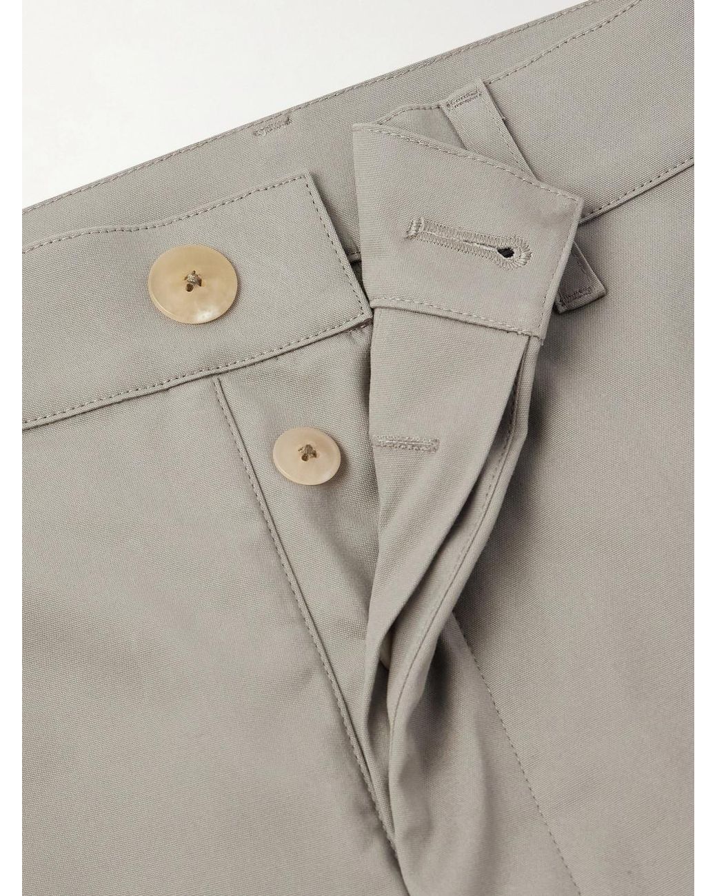 Rick Owens Gray Straight-Leg Cotton-Blend Canvas Shorts for men