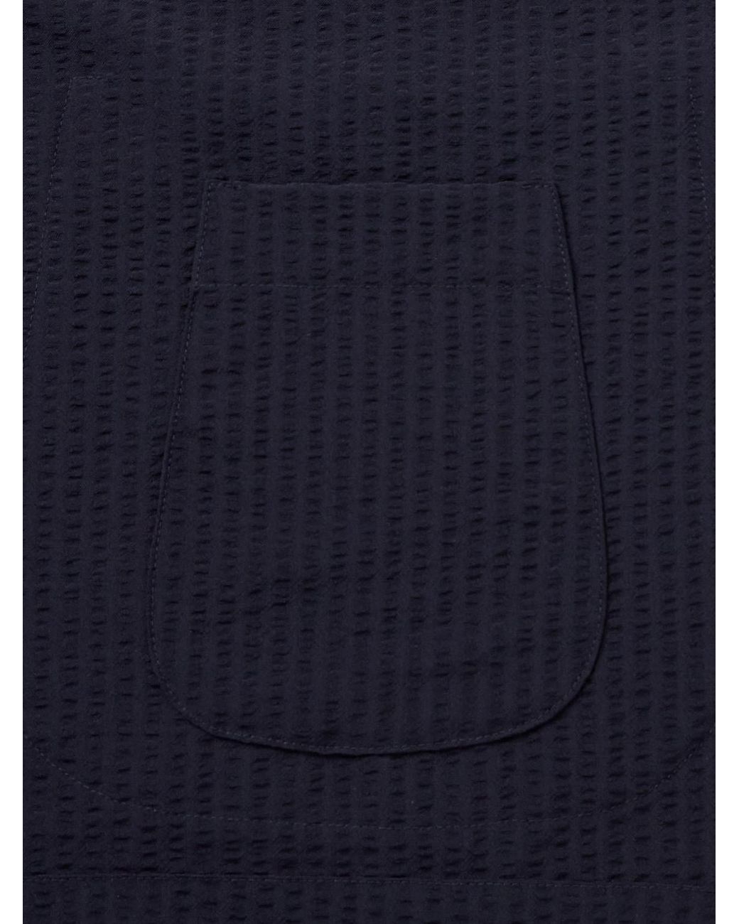 STÒFFA Blue Wool-seersucker Jacket for men