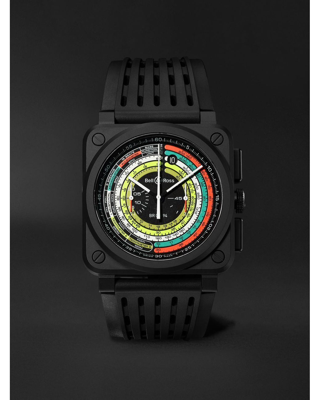 Bell & Ross Black Br 03-94 Multimeter Limited Edition Automatic Ceramic Watch, Ref. Br0394-Sw-Ce/Srb for men