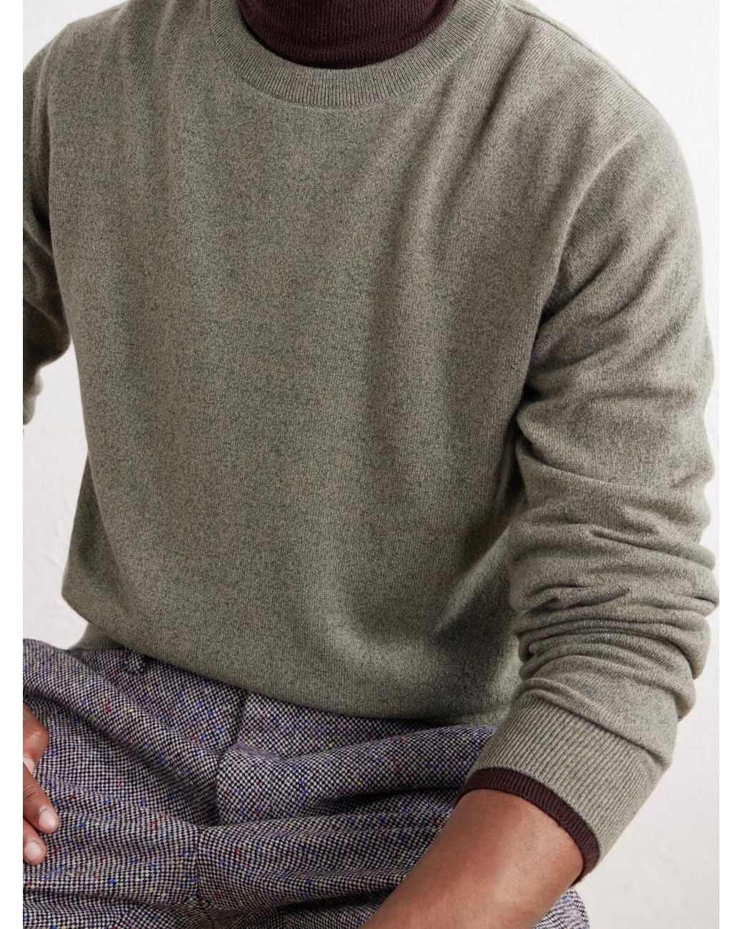 Begg x Co Gray Heriot Cashmere Sweater for men