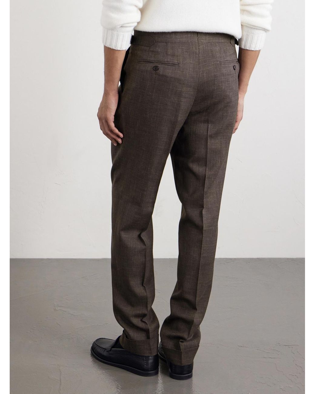 Saman Amel Gray Amie Straight-leg Wool for men