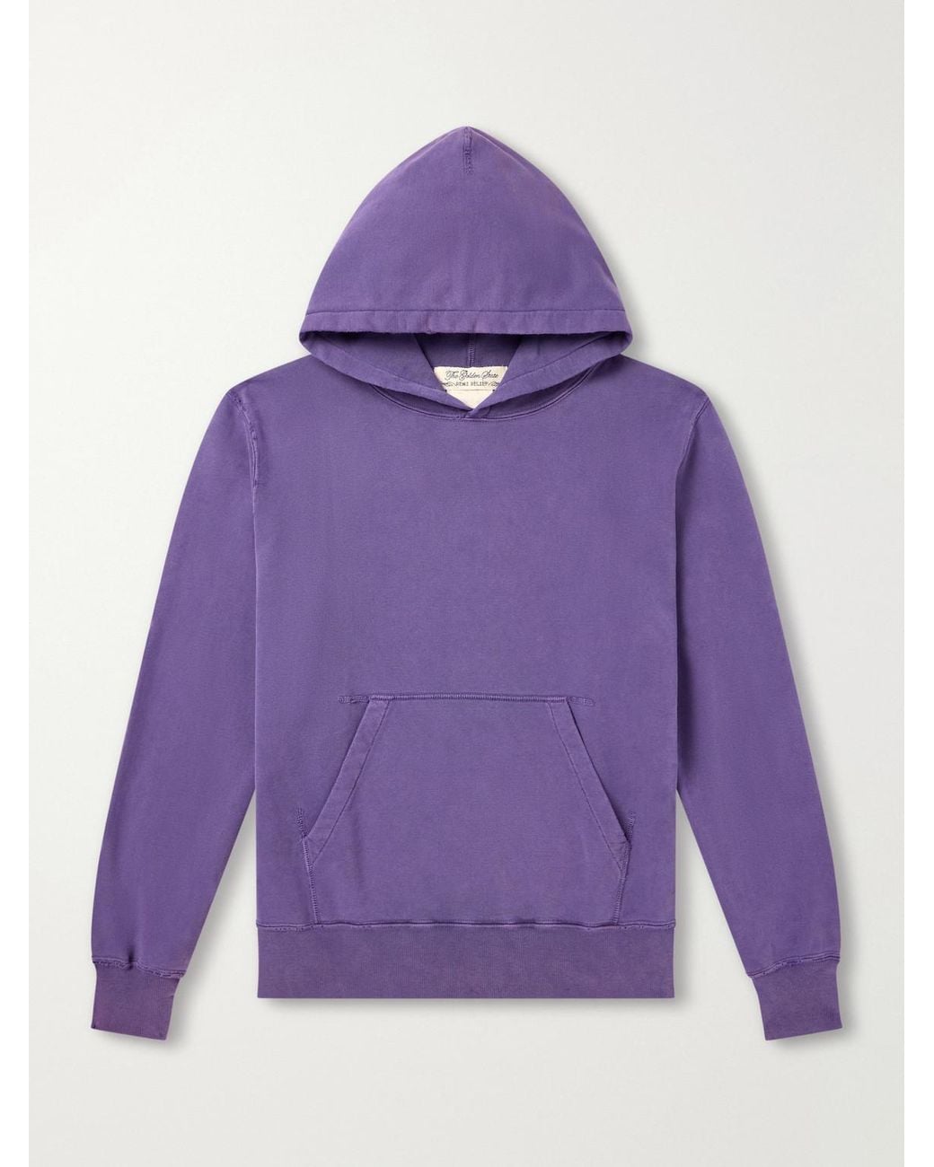 Remi Relief Purple Cotton-Fleece Hoodie for men