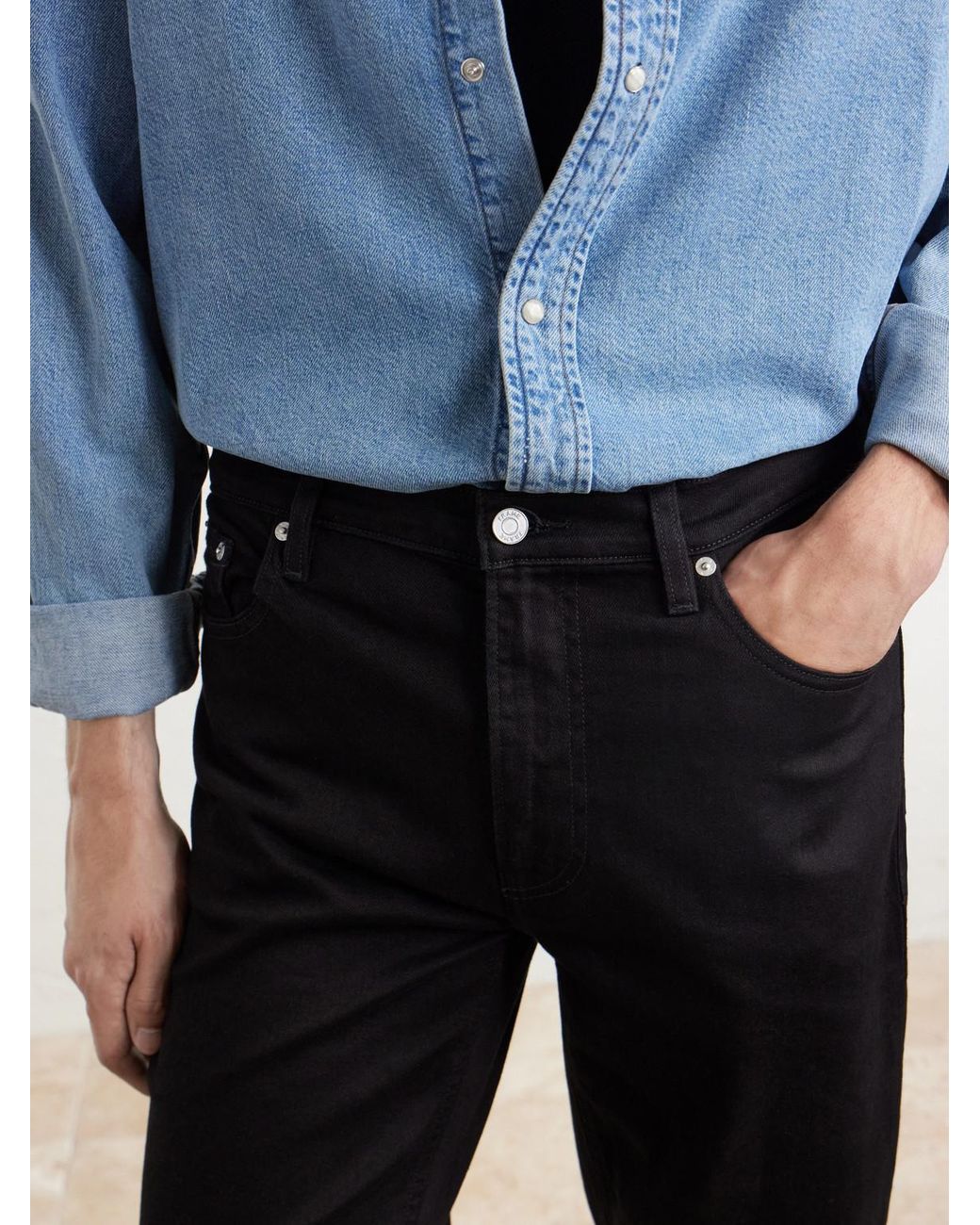 FRAME Blue Modern Straight-Leg Jeans for men