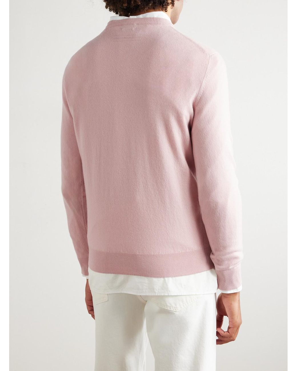 Zegna Pink Slim-fit Oasi Cashmere Sweater for men