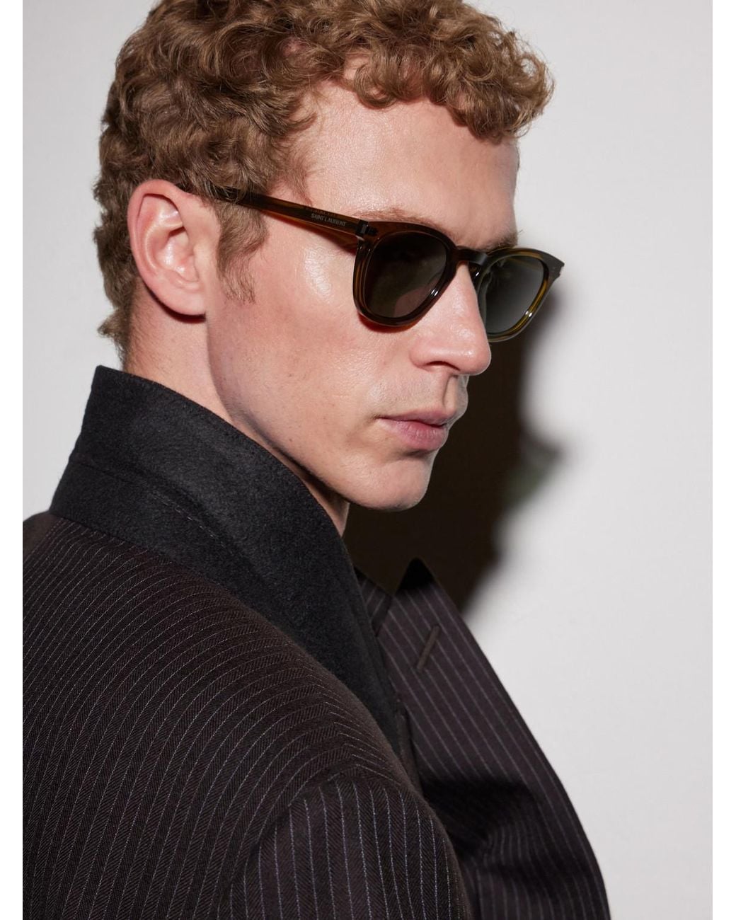 Saint Laurent Green D-Frame Acetate Sunglasses for men