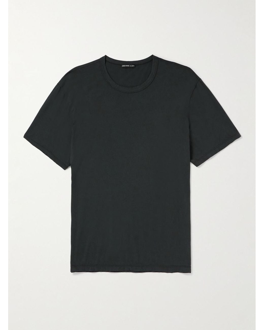 James Perse Black Luxe Lotus Garment-Dyed Cotton-Jersey T-Shirt for men