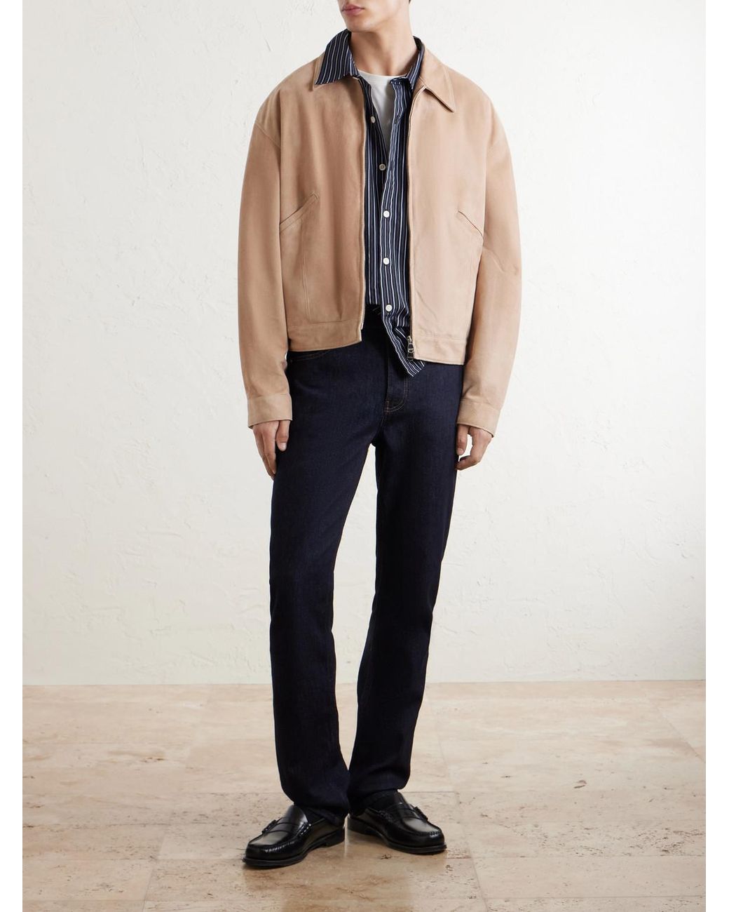 FRAME Blue Modern Straight-Leg Jeans for men