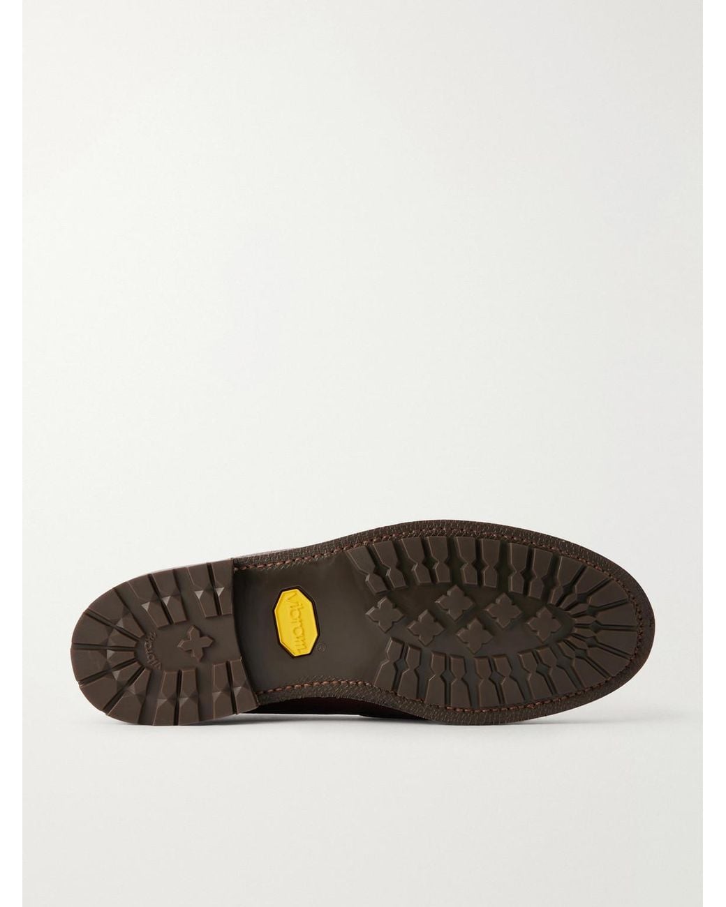 Yuketen Brown Rob's Full-Grain Leather Penny Loafers for men
